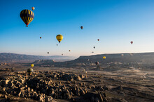 Hot Air Balloon Over Göreme, Cappadocia, Turkey