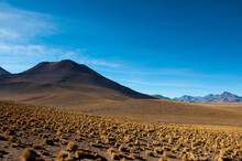Atacama Desert, Antofagasta Region, The Mountain Landscape And Desert Floor.