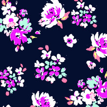 Floral Seamless Pattern For Textile, Wallpapers, Print, Wrapping Paper. Vector Stock Illustration.