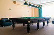 Interior of the billiard room with billiard table