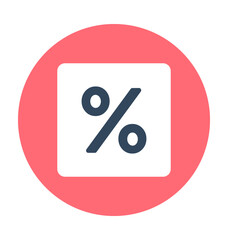 Percentage Colored vector Icon