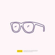 © 200degrees - travel holiday tour and vacancy concept vector illustration. sunglasses doodle linear icon sign symbol