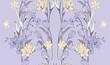 Bouquets of flowers on a lavender background. Seamless vector pattern for home textiles.