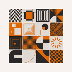 Fototapete - Collection Of Abstract Vector Geometric Shapes