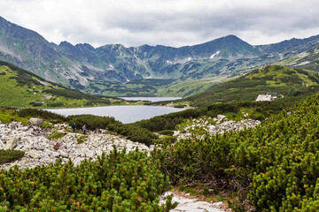 Canvas Print - Mountain landscape in the Tatra Mountains on the border between Poland and Slovakia