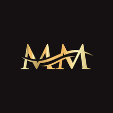 MM Logo. Monogram Letter MM Logo Design Vector. MM Letter Logo Design With Modern Trendy.