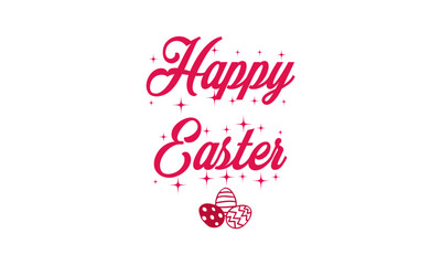 Sticker - Easter Wishes, Typography for print or use as poster, card, flyer or T Shirt