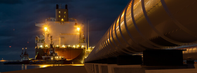 Wall Mural - pipeline running to the LNG terminal