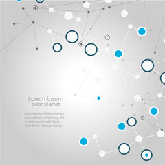 Poster - Abstract circle network connect for web marketing design. Abstract background. Vector design. Digital communication. Vector data. World medical concept