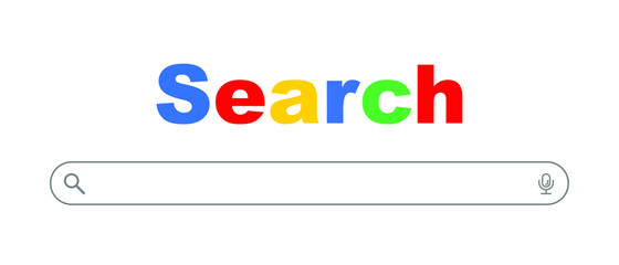 Poster - Vector Element Search Bar Site, Search Engine Template