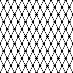 Poster - Dots And Lines Diagonal Pattern. Vector Black Lines Dots Pattern.