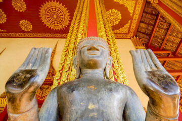 Wall Mural - statue of buddha in thailand, digital photo picture as a background , taken in Sisaket temple laos, asia , taken in Sisaket temple , luang prabang, laos, asia