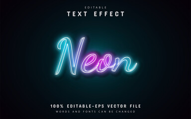 Neon gradient text effects