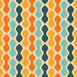 Retro seamless pattern design - colorful nostalgic repeat background for textile, wallpaper, and wrapping paper
