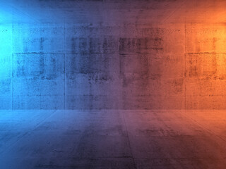 Wall Mural - Abstract concrete interior background, empty room