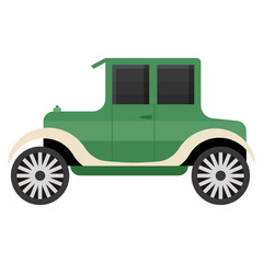 Wall Mural - 
Vintage jeep icon of flat style, desert vehicle 

