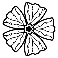 Sticker - 
A beautiful design icon of decorative flowers.

