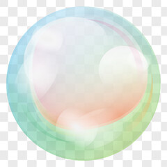 Wall Mural - Translucent Soap Bubbles Flat Vectors
