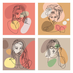 Poster - four women drawn