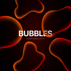 Poster - Bubble Abstract Background with Gradient Shapes. Vector illustration