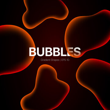 Bubble Abstract Background with Gradient Shapes. Vector illustration