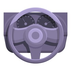 Poster - Car steering wheel board icon. Cartoon of Car steering wheel board vector icon for web design isolated on white background
