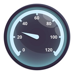 Poster - Car neon dashboard icon. Cartoon of Car neon dashboard vector icon for web design isolated on white background