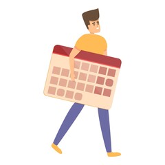 Poster - Calendar time management icon. Cartoon of Calendar time management vector icon for web design isolated on white background