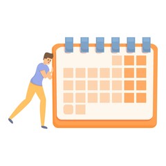 Poster - Control time management icon. Cartoon of Control time management vector icon for web design isolated on white background