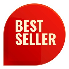 Poster - Best seller stamp icon. Cartoon of Best seller stamp vector icon for web design isolated on white background