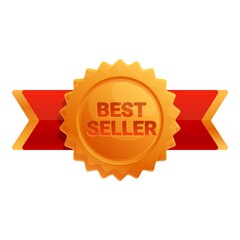 Poster - Best seller medal icon. Cartoon of Best seller medal vector icon for web design isolated on white background