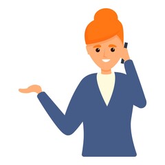 Poster - Phone personal assistant icon. Cartoon of Phone personal assistant vector icon for web design isolated on white background