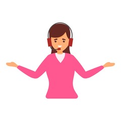 Poster - Woman personal assistant icon. Cartoon of Woman personal assistant vector icon for web design isolated on white background