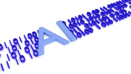 Artificial Intelligence binary stream concept