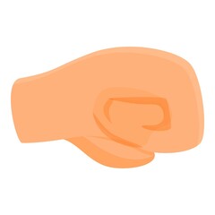 Poster - Small fist hand gesture icon. Cartoon of Small fist hand gesture vector icon for web design isolated on white background
