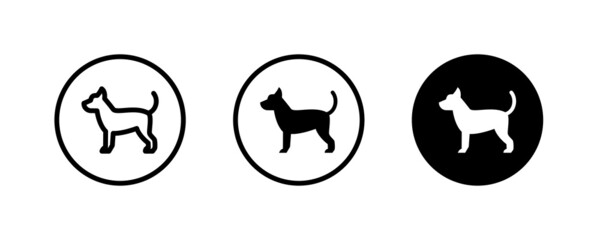 Wall Mural - dog pet animal, best friend dog icons button, vector, sign, symbol, logo, illustration, editable stroke, flat design style isolated on white linear pictogram