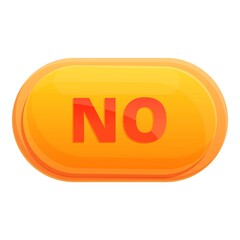 Poster - No interface button icon. Cartoon of No interface button vector icon for web design isolated on white background