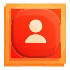 Poster - Avatar interface button icon. Cartoon of Avatar interface button vector icon for web design isolated on white background