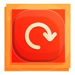 Poster - Refresh interface button icon. Cartoon of Refresh interface button vector icon for web design isolated on white background