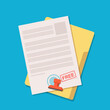 © Igor - A document with red stamp Free. Vector illustration