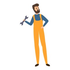 Poster - House repair man icon. Cartoon of House repair man vector icon for web design isolated on white background
