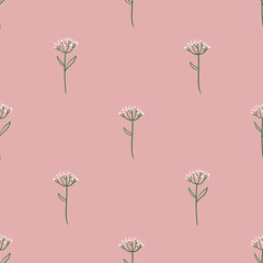 Poster - Rustic seamless pattern with wildflowers.