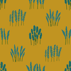 Poster - Rustic seamless pattern with wildflowers.