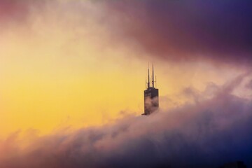 Wall Mural - clouds over the city