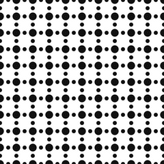 Poster - Dots Pattern. White Background Black Dots. Vector. Dots Mesh Pattern.