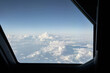 Above the clouds. View from a plane.