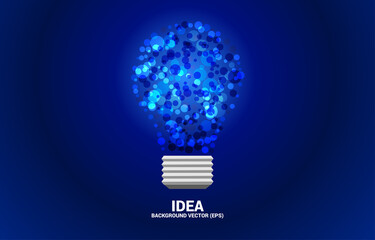 Poster - Vector light bulb from random dot. Concept of business plan and creative idea.