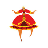 Fototapeta  - woman dancer cartoon
