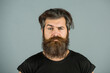 Bearded man. Barbershop procedures. Beardcare. Salon for men. Long beard and moustache.