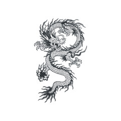 Wall Mural - chinese dragon tattoo